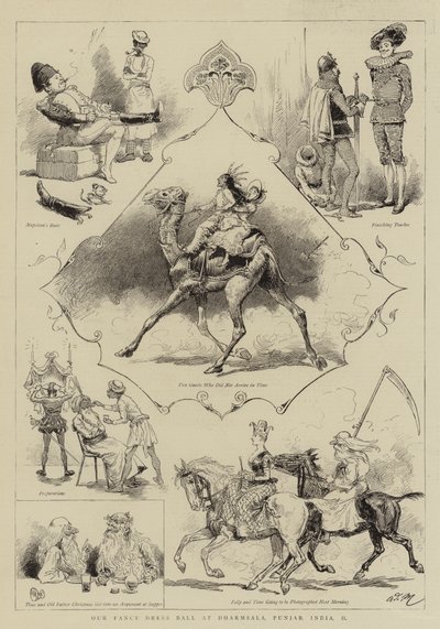 ダルマサラ、パンジャブ、インド、IIでの仮装舞踏会 作： Adrien Emmanuel Marie